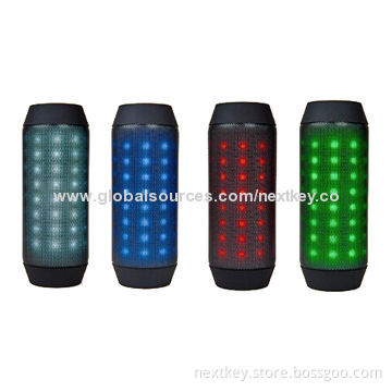 Good Quality Mini Bluetooth Speakers with LED Light, Sized 185 x 67 x 67mm, 8 Hours Working TimeNew